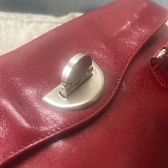 HOBO Red Leather Shoulder Bag - Picture 5 of 8